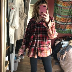 ✨✨SOLD✨✨handcrafted Bleached flannel